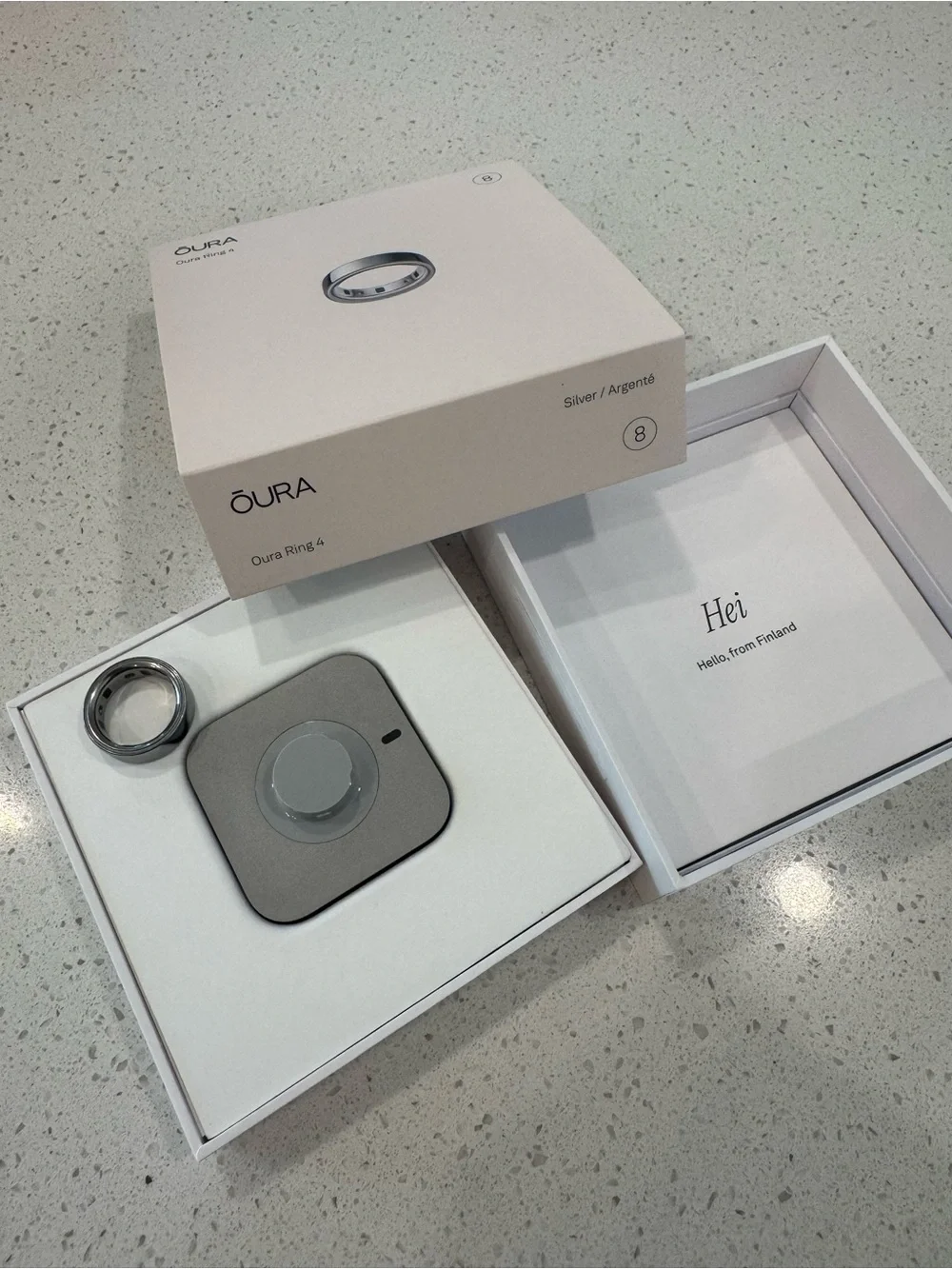 Oura Ring - Silver - Size 8